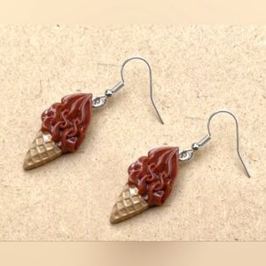 Chocolate Ice cream Earrings